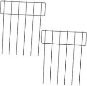 NULYLU Iron Fence Garden Animal Barrier Outdoor Dog Fence Decorative Garden Metal Quick Setup Pet Gate