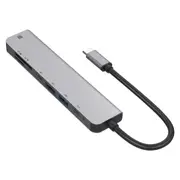 7in1 USB C Hub, Multiport Type-C HDMI USB 3.0 Micro SD TF OTG Adapter