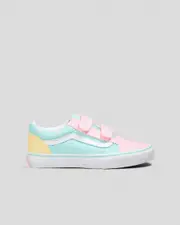 [Vans] Vans Girls' Old Skool V Shoes in Pastel Glitter Size 13 13 Pastel Glitter