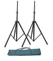 Speaker Stands- Two (x2) Haze SSPACK002 Heavy Duty Adjustable Tripod PA DJ Stand