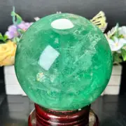 4.54kg 145mm Natural Rainbow Green Fluorite Sphere Quartz Crystal Ball Healing