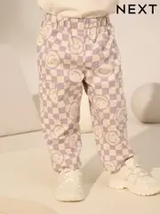 Purple Checkerboard 100% Cotton Pattern Pullon Trousers (3mths-7yrs) (AT8280) | $19 - $23