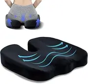 Seat Cushion for Office Chairs, Memory Foam Car Seat Cushion Desk Chair Pillow, Pressure Relief Seat Cushion, Sciatica Pain Relief Pillow, Tailbone Pain Relief Cushion for Car, Airplane, Wheelchair