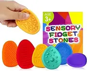 Sensory Fidget Toys for Kids Adults 24 PC Silicone Worry Stone Travel Toy for Autism ADHD Teens Calm Down Quiet Anxiety Fidgets for Classroom Stress Toy Christmas Stocking Stuffer Gift for Kid (24PC)