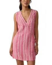 Faherty Azure Striped Dress