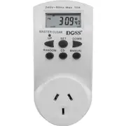 DOSS MDT02 7Day 24Hrs Mains Digital Timer Electrical Timer- 10 On/Off Programs 7DAY 24HRS
