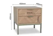 BELL 2 Drawer Bedside