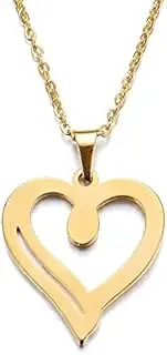 [SHMAZ] Stainless Steel Necklace For Women Man Heart Gold And Silver Color Pendant Necklace