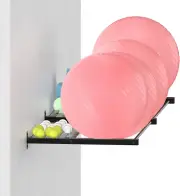 Exercise Ball Holder Wall Mount - 2.1M with Mesh Medicine Ball Rack Yoga Ball Ho