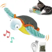 Cat Toys, Flapping Fins Cute Turtle, No Flying, Chirping Bird Interactive Catnip