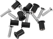 Gatuida 8 Sets Windshield Bolts Screws Nut and Bolt Assortment Windshield Fix Brass Motorcycle Windscreen Bolts Rubber