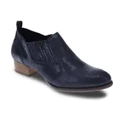 Revere Palermo Shootie - Navy Lizard