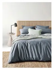 [Aura Home] Evie Organic Stonewash Bedlinen Collection in Washed Denim
