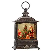 Christmas Church Decorations Musical Snow Globe Lantern, Lighted Snow Globe w...