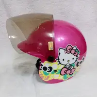 在飛比找蝦皮購物優惠-魔頭帽 Hello Kitty兒童安全帽 政府驗證合格標章5