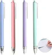 GINCEVHY 4 PCS Morandi Color Retractable Paper Cutter Pen, Craft Art Ceramic Blade, Safety Hobby Knife with Precision Blade for School and Home