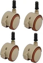 Aexit 4pcs (Civil equipment hardware accessories) 1.85-inch Dia 6.5mm Stem Swivel Brake Caster Wheel (65ry146qf442) for Crib