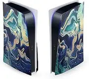 Official Monika Strigel Indigo Art Mix Vinyl Faceplate Sticker Gaming Skin Decal Cover Compatible with Sony PlayStation 5 PS5 Disc Edition Console