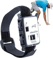 Golf Counter Clicker - Small Golf Shot Counter, Score Watch | Manual Wristband Strroke Score Keeper, Hand Mechanical Counters for Sport, (Black)(1.97x1.18x1.18in)
