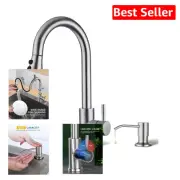Easy-Install Kitchen Faucet with Soap Dispenser and Pull Down Head - Modern Home