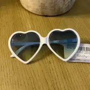 White Heart Sunglasses Multi-Color Lens 100%UVA-UVB Lens NWT West Loop 52070