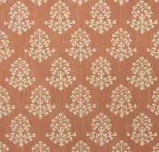 ANDREW MARTIN CURTAIN FABRIC DESIGN Sprig 3.8 MTRS ORANGE GARDEN PATH COLLECTION