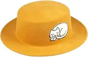 [Hcclijo] Wool Fedoras Hat for Women Dome Cap Winter Warm Lovely Animal Cartoon Hat Bonnet Hat