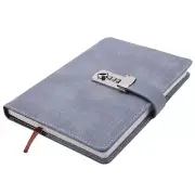 Password Notebook Lockable Portable Book PU Diary Lock Traveler Journal6840