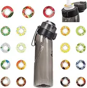 Alpha Fit Air Up Drink Bottles with Pods, 22oz/650ml BPA-Free, Leak-Proof Reusable Bottle for Kids, Teens & School, Air Up Drink Bottle | Sleek Black
