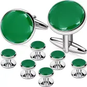 AMITER Cufflinks and Tuxedo Studs for Men,Suitable for Dress Shirt Suit Jacket V