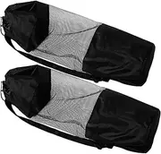 ARTSEWPLY Fashionable Yoga Mat Carrying Bag 2 Pack Oxford Drawstring Storage Ventilated Mesh Compact Stylish Fitness Tote