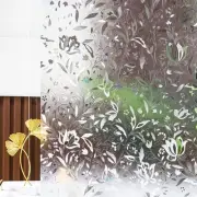 Window Film Privacy 3D Tulip Frosted Privacy Film Static Cling Glass Door Cov...
