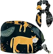 [YTYVAGT] Scrub Caps Women,Scrub Hats Suitable for Women,Cartoon an Animal Tree
