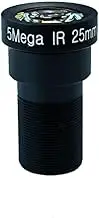 Lens HD 5MP 25MM Long Viewing Distance Aperture F1.8 Format 1/1.8 Distortion-Free with 650nm Infrared Filter for Surveillance Cameras(Lens 650 IR Filter)