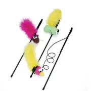 Spot Feather Boa Teaser Wand with Catnip Assorted; 1 Ea