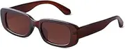 [Generic] Frame Glasses for Men for Women 90's Vintage Fashion Glasses Black Tortoise Frame for Women round Oversized (Khaki, One Size)