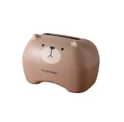 Tissue Box Cartoon Tissue Box Multifunctional Toilet Tissue Box (Brown Bear)