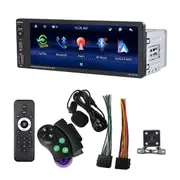 6.9 Inch Wireless Carplay Car Stereo Single Din Touchscreen Car Radio, Android Auto Bluetooth Mirro Black