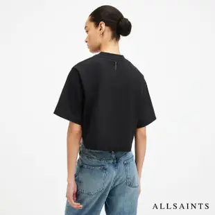 【ALLSAINTS】LOTTIE 純棉寬鬆短版短袖T恤-黑 W132JA(舒適版型)