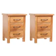 vidaXL 2x Nightstands Telephone Table Bedside Drawer Chest