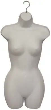 Brand New hollow back Half Round Mannequin Female Form White # PS-FP119W-1pc