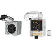 STARELO NEMA 14-50R IP66 Box&14-50R RV Power Outlet Box with Surge Protector.