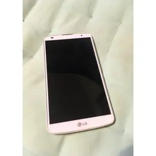 八成新韓國 LG G Pro 2 D838 絕版美機簡約純白大螢幕 16G 長輩機 附充電線