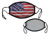 American USA Flag Face Mask Reusable Washable Unite State Face Mask with Loops