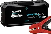 4000A Peak car starter (all natural gas, up to 12.0L diesel engine) SuperSafe 12V lithium jumper box, car battery (FLJS0002)
