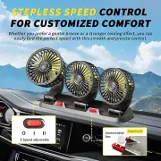 Car Cooling Fan Three Head Vehicle Summer Fan with Two Speeds 360° Rotation SUV