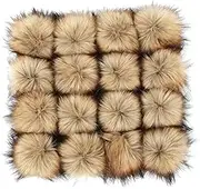 Alasum 16pcs Pompom Decoration Knitting Pom Fur Puff Faux Fox Fur Pom Pom Artificial Plush Pom Poms Scarves Pom Balls Clothes Fur Ball Faux Fur Pom Pom Balls Cap Pompoms Fluffy Scarf