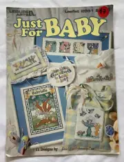 Just For Baby. Leisure Arts counted cross stitch pattern magazine. leaflet #2961