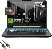 [ASUS] TUF 2024 A15 Gaming Laptop, 15.6" 144Hz FHD, 8-Core Ryzen 7 7435HS (Beats i7-13620H), NVIDIA RTX 3050, 16GB RAM, 1TB SSD, RGB KB, RJ45, PDG HDMI Cable, US Version KB, Win 11