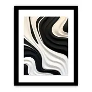 Black And White Abstract Framed Art Framed print Art Poster